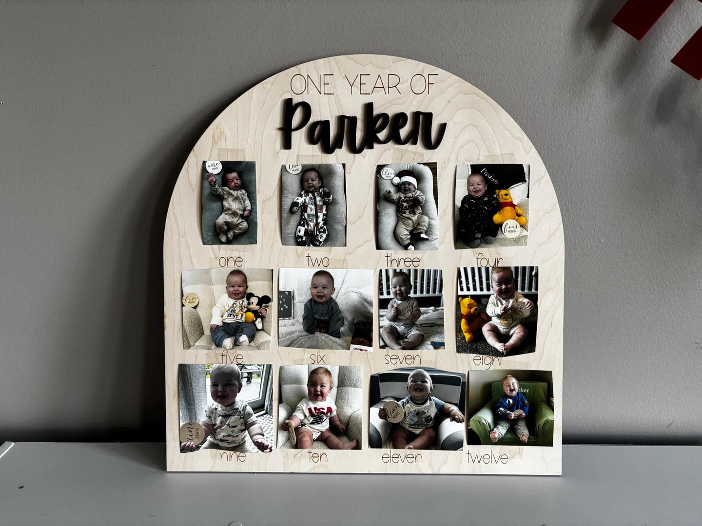Customer photo review of One Year Of Photo Board