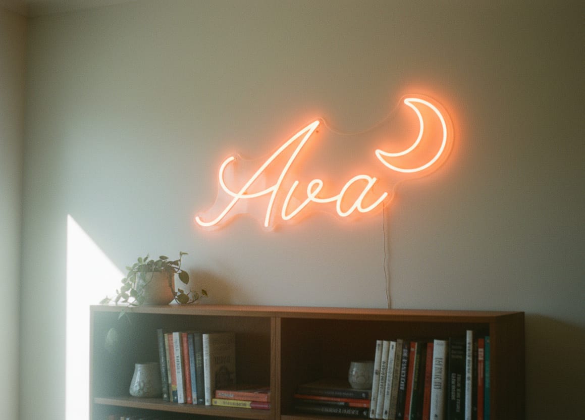 Customer photo review of Custom Name Neon Sign For Bedroom Personalized LED Name Light Gift