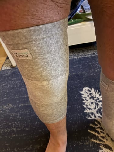 Customer photo review of Premium Bamboo Knee Sleeve (Single)