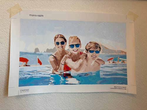 Customer photo review of Custom Paint by Numbers Kit for Personalized Artwork