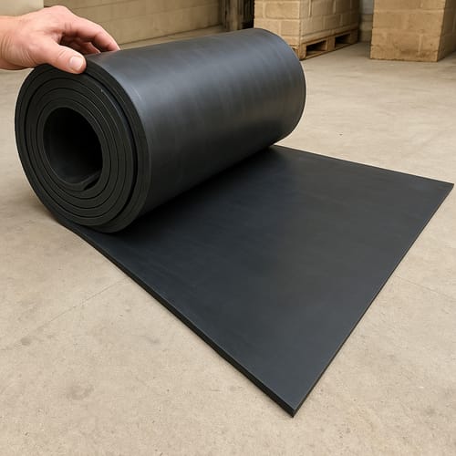 Customer photo review of Commercial Grade Rubber Sheet 1.5mm-25mm, 1.4m Wide Heavy Duty, Abrasion Resistant Custom Cut by Meter Natural Rubber for Industrial Use