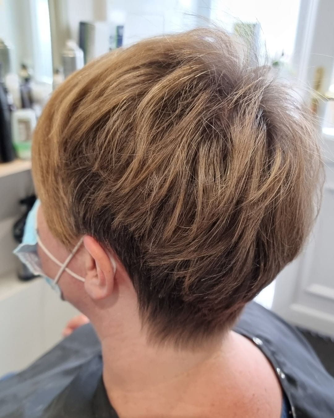 Customer photo review of 2025 New Short Hair Topper For Thinning Hair