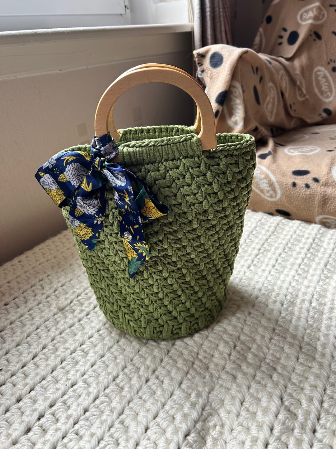 Customer photo review of CrochetPark™  Elegant granny Crochet Bag DIY Kit