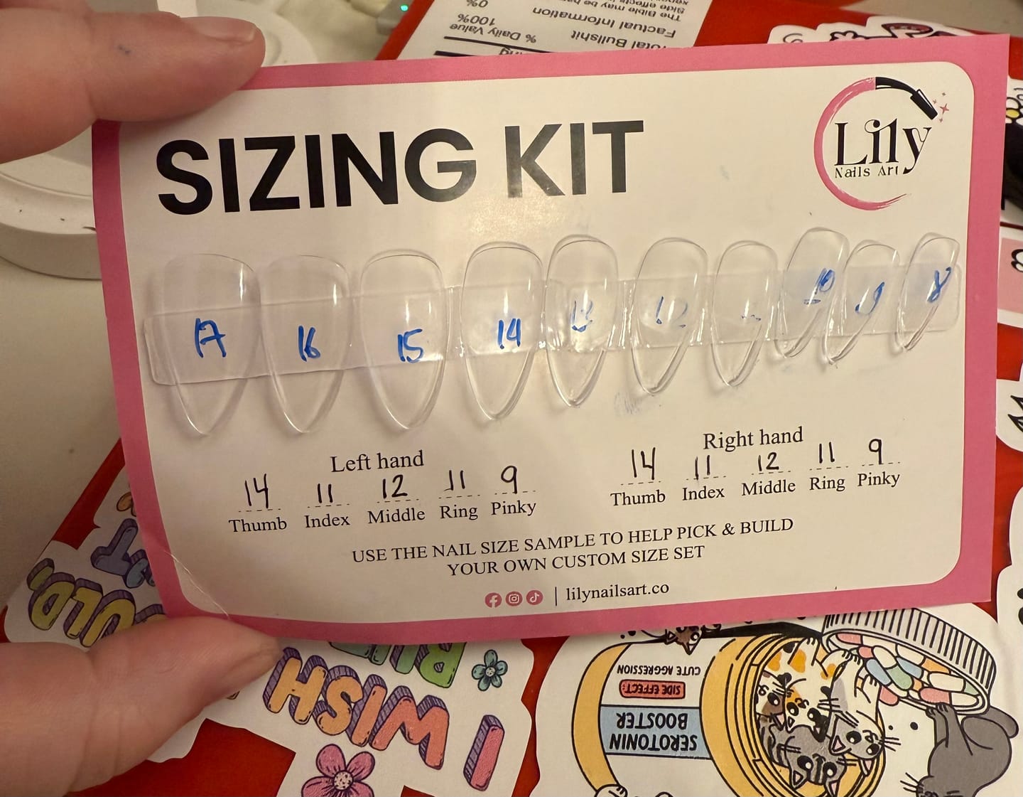 Customer photo review of Sizing Kit