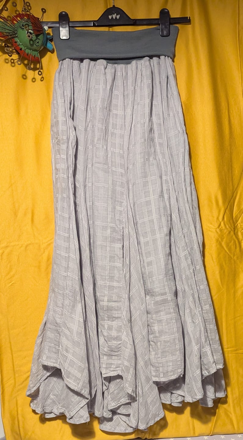 Customer photo review of Grey Checkered Muslin Fabric