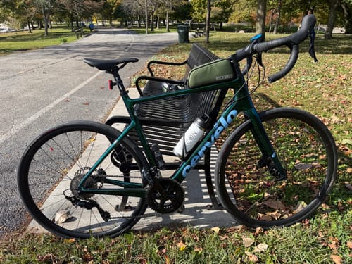 Customer photo review of Road to Sky Top Tube Bike Bag | ROCKBROS
