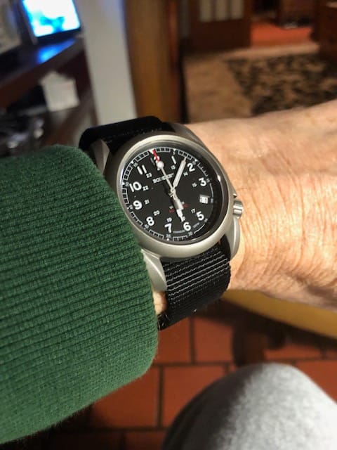 Customer photo review of VOYAGER - 100M Waterproof Titanium Automatic Field Watch | Black-bracelet