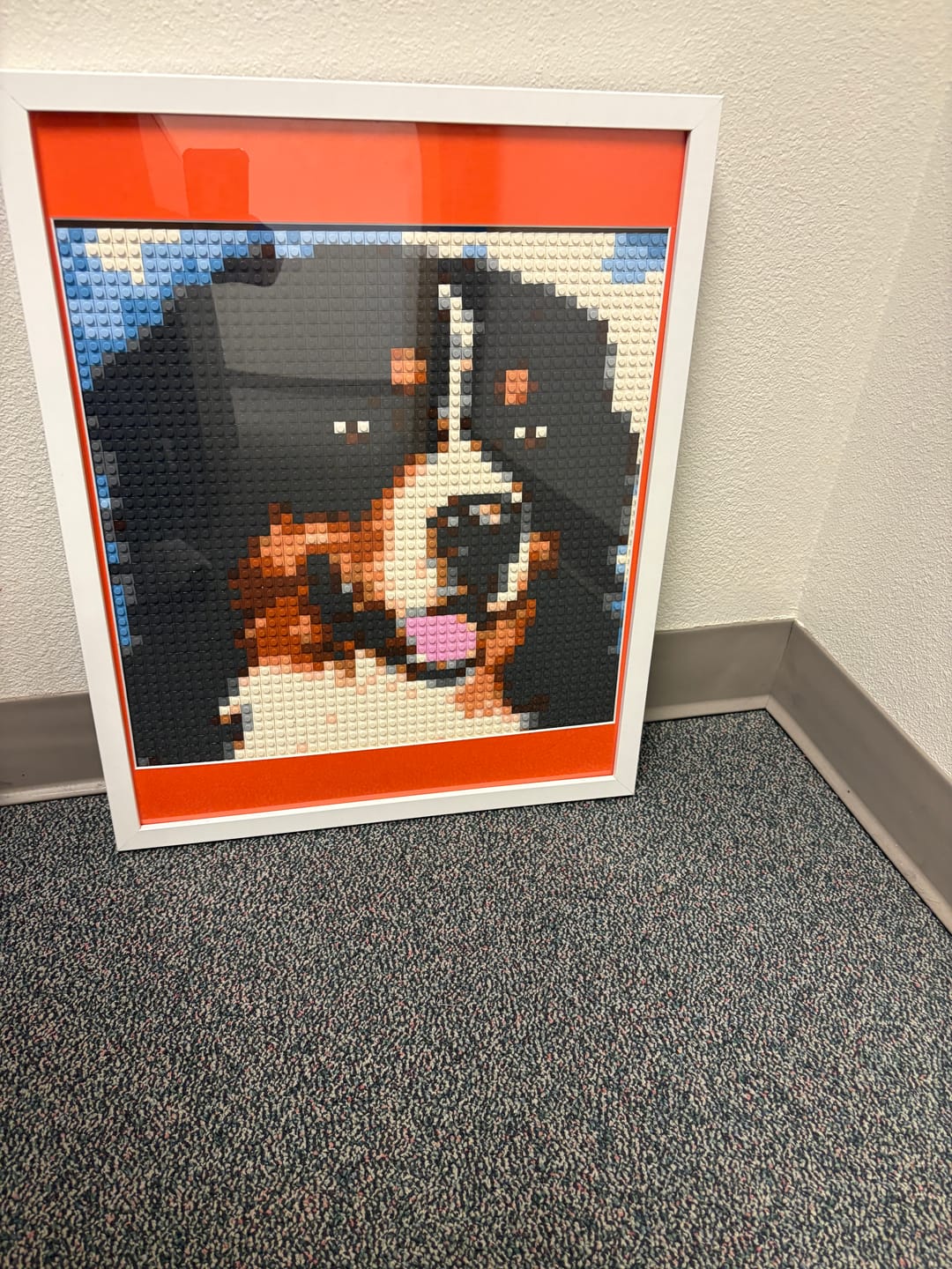 Customer photo review of Custom Bricked Mosaic Portrait 16x16"