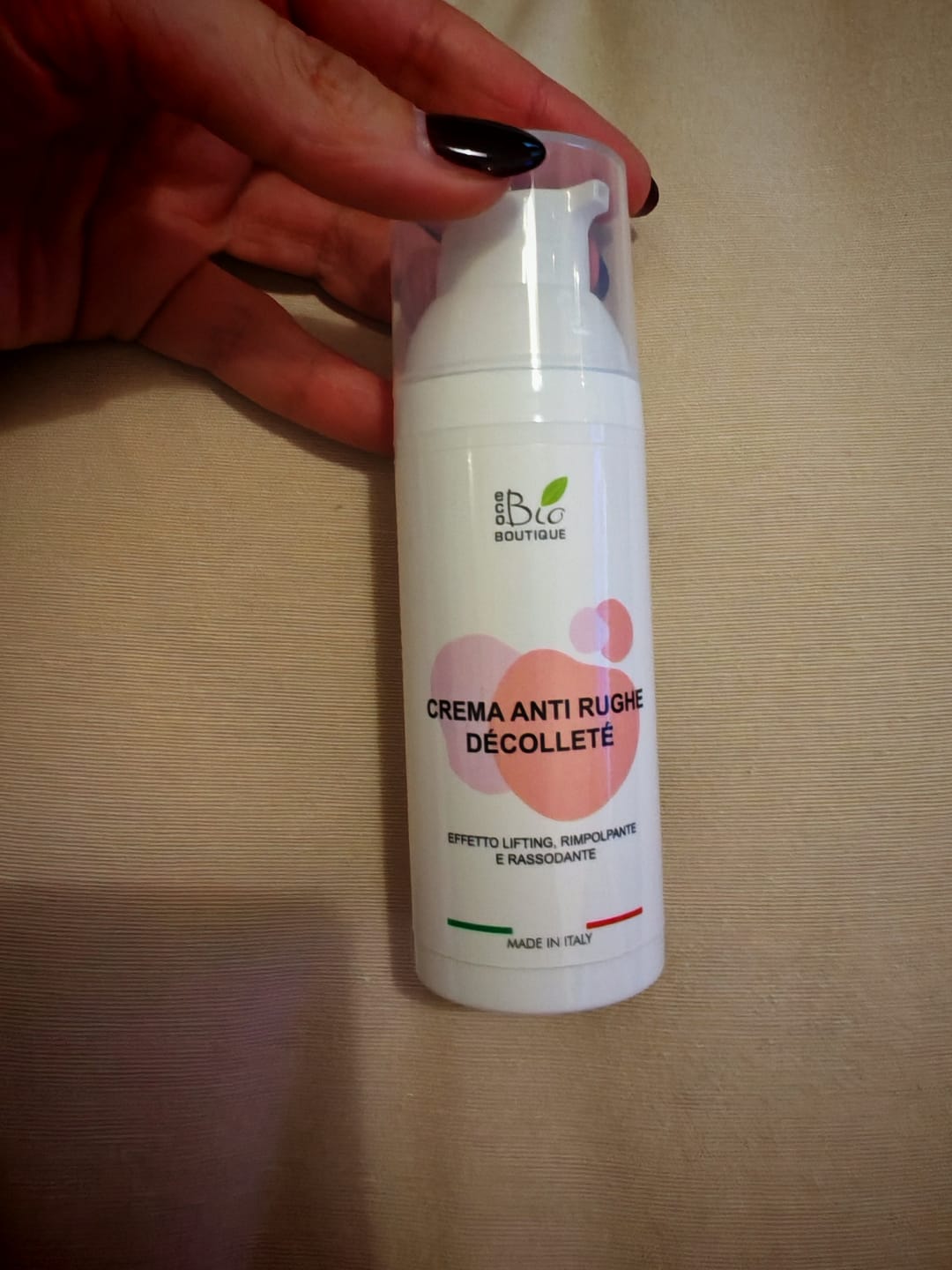 Customer photo review of Crema Anti Rughe Décolleté