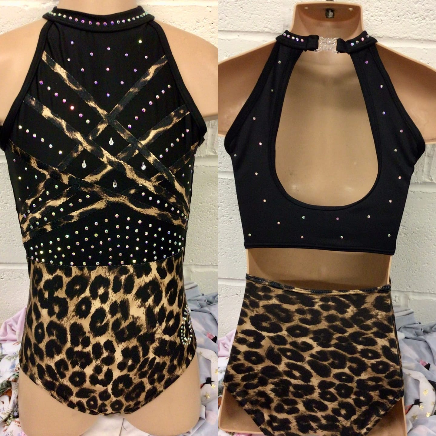 Customer photo review of Brown Leopard Animal Swimwear / Sportswear 4 Way Stretch Fabric