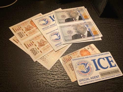 Customer photo review of Trump 100 Dollar Bill Credit Card Skin Decal