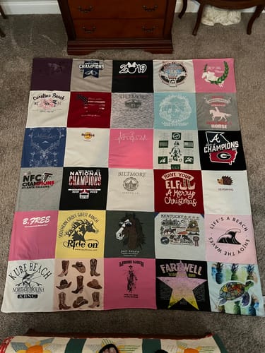 Customer photo review of Project Repat T-Shirt Quilt