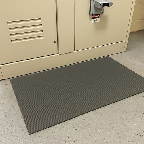 Customer photo review of Fine Ribbed Grey Rubber Matting Electrical Safety Compliant to IEC61111-2009 Class 1