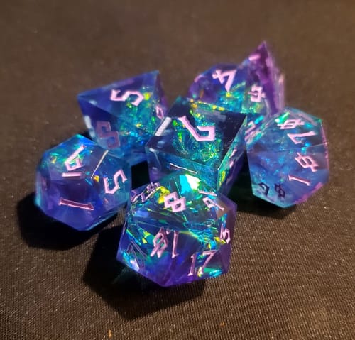 Customer photo review of Dispel Magic Sharp-Edged Resin Dice Set