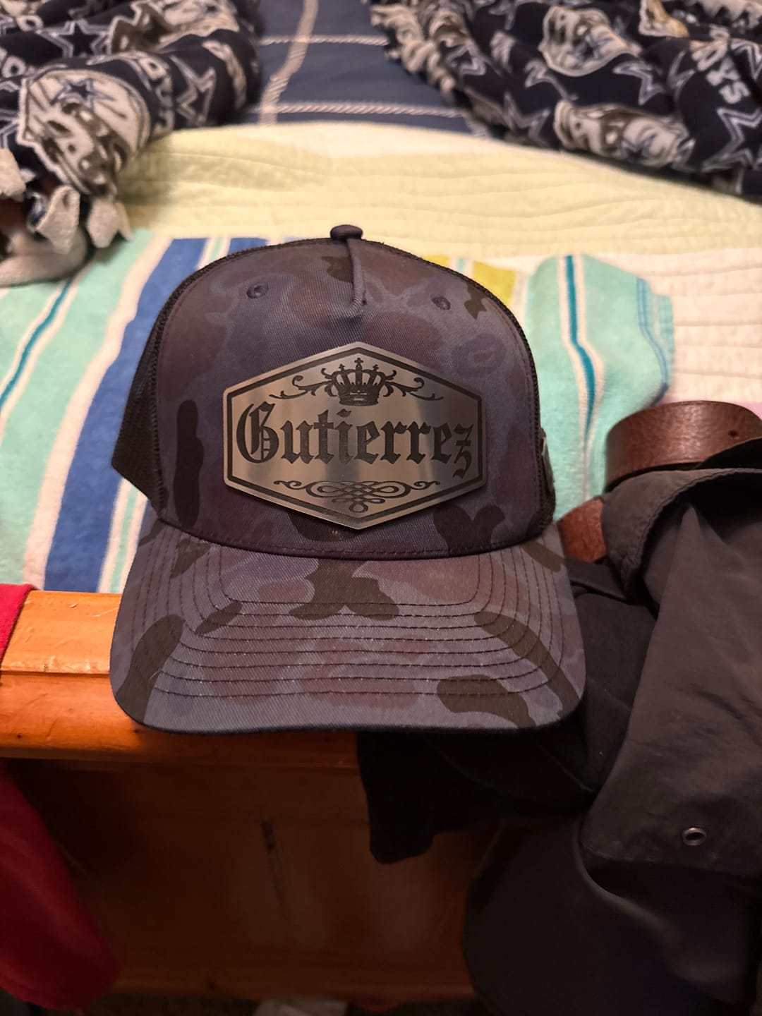 Customer photo review of Alpha Royale - Personalize It - Leather Patch Hat - Richardson 112