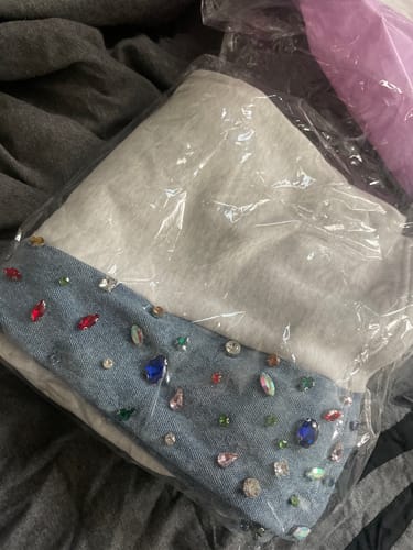 Customer photo review of CRYSTAL DENIM SWEATS