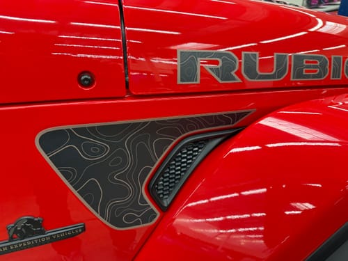 Customer photo review of Topography with Color Outline Fender Inserts (Set Of 2)