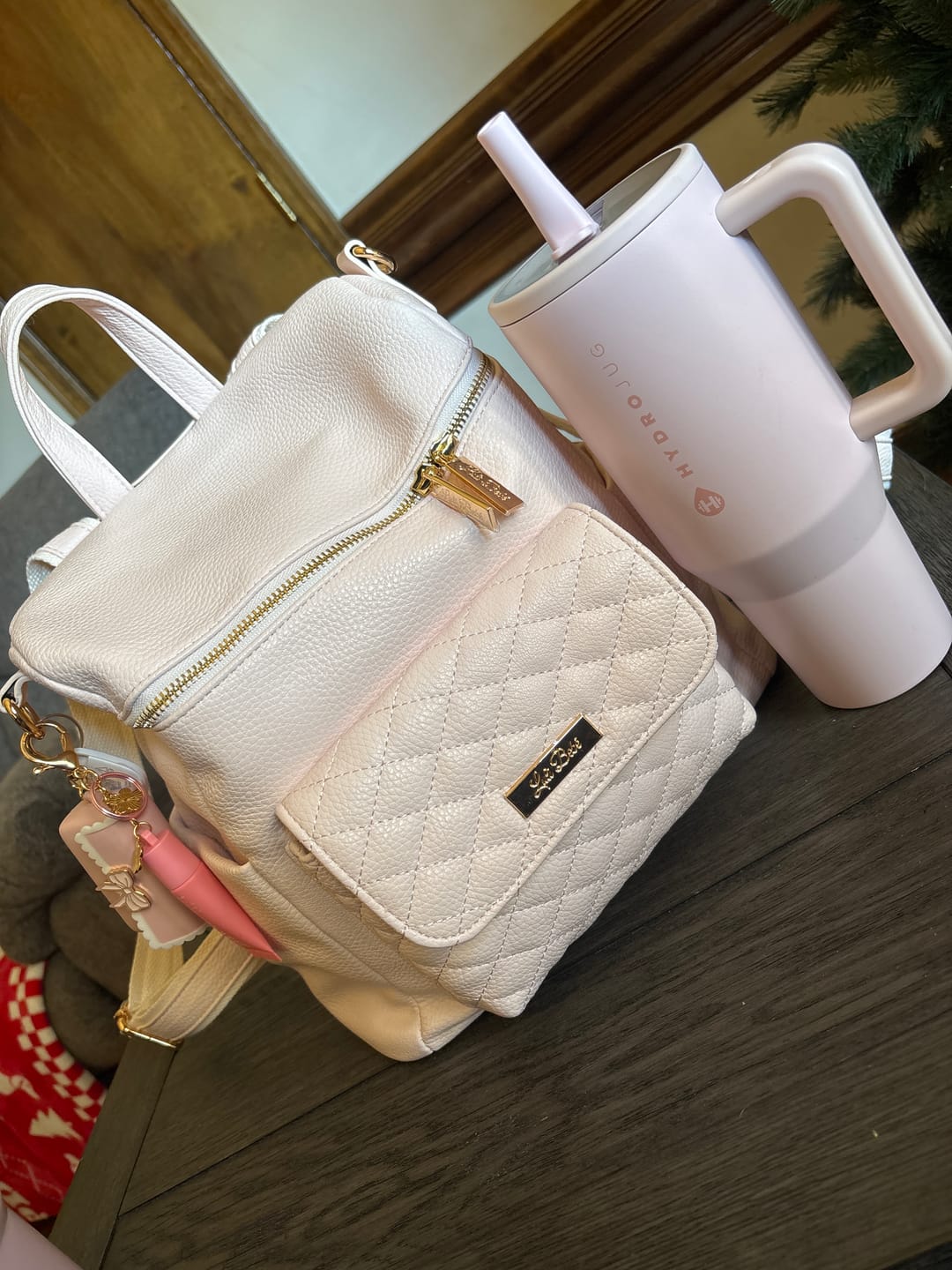 Customer photo review of IMPERFECT Monaco Diaper Bag | Pastel Pink