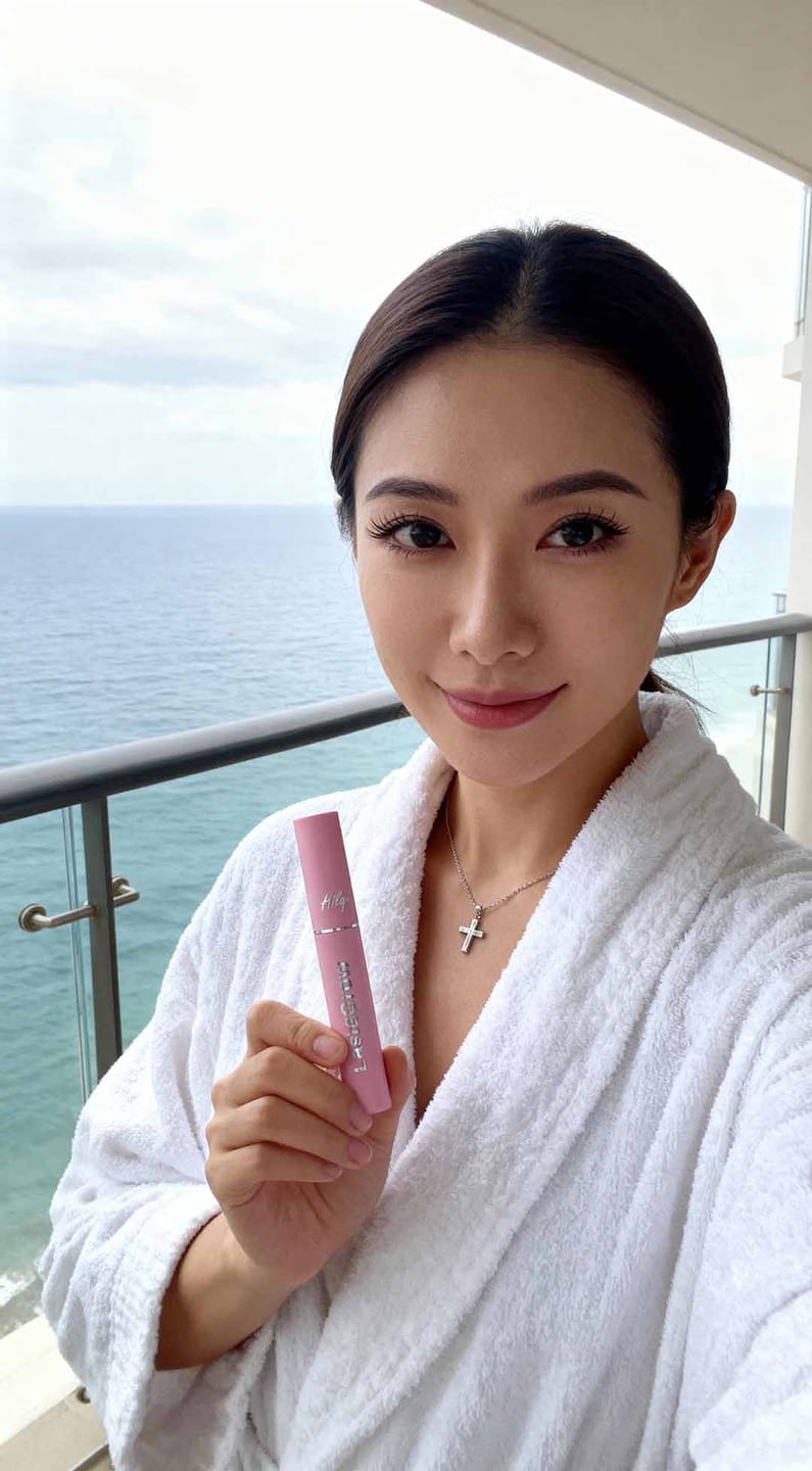 Customer photo review of LashGrow Serum
