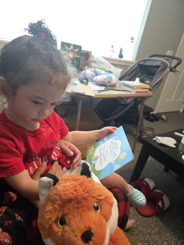 Customer photo review of FOX Stuffed Animal, 16" Plushie, Make your Own Stuffie, Soft and Cuddly, DIY Kit