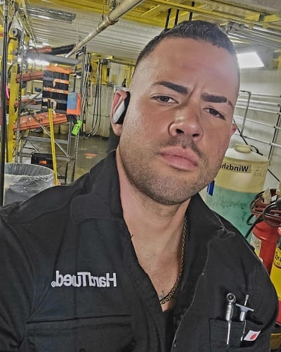 Customer photo review of Hardtuned Short Sleeve Work Shirt - Black