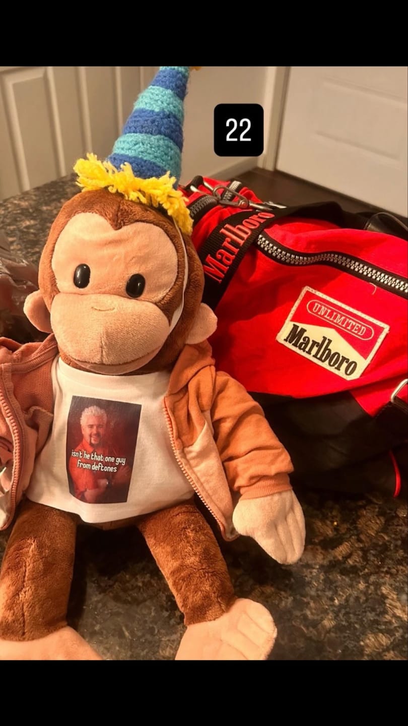 Customer photo review of CUSTOM Plushie T-SHIRT, Fits 16-inch Stuffed Animals, Plushie Clothing, Personalized Photo and Text Shirt