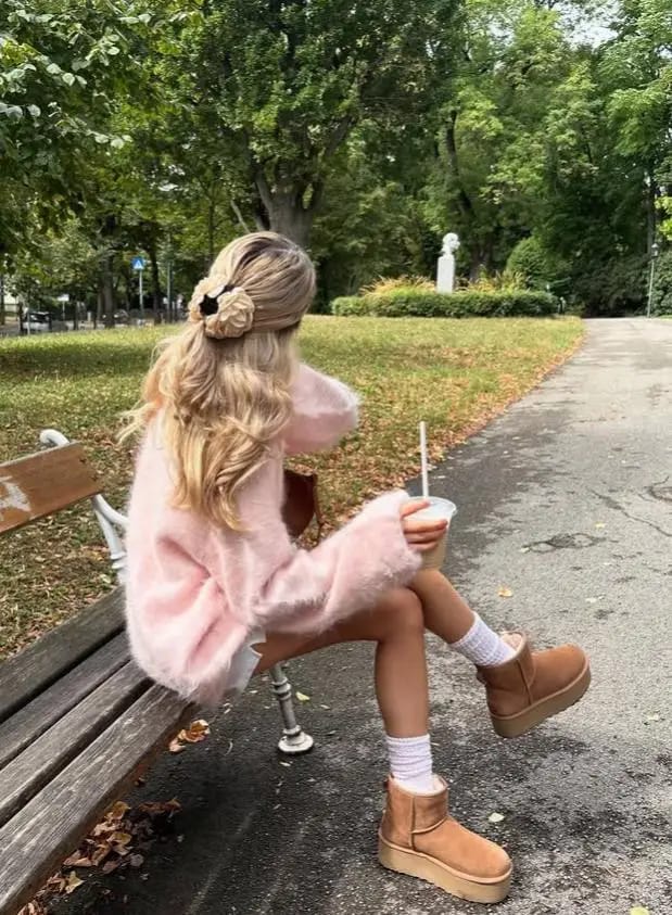 Customer photo review of Meryl Off-Shoulder Mohair Sweater