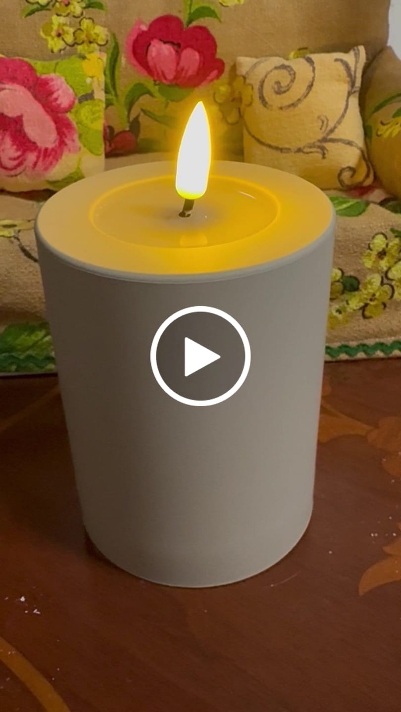 Customer video review of Udendørs LED Bloklys Ø 7,5 x 10 cm Sand