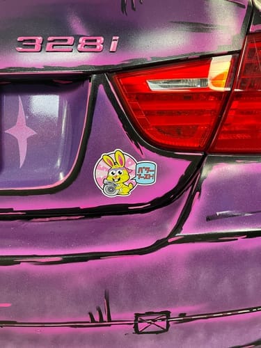 Customer photo review of Sparkle Bunny Sticker