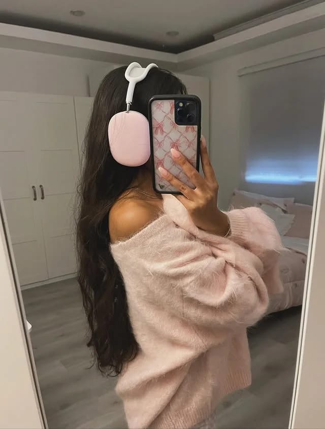 Customer photo review of Meryl Off-Shoulder Mohair Sweater