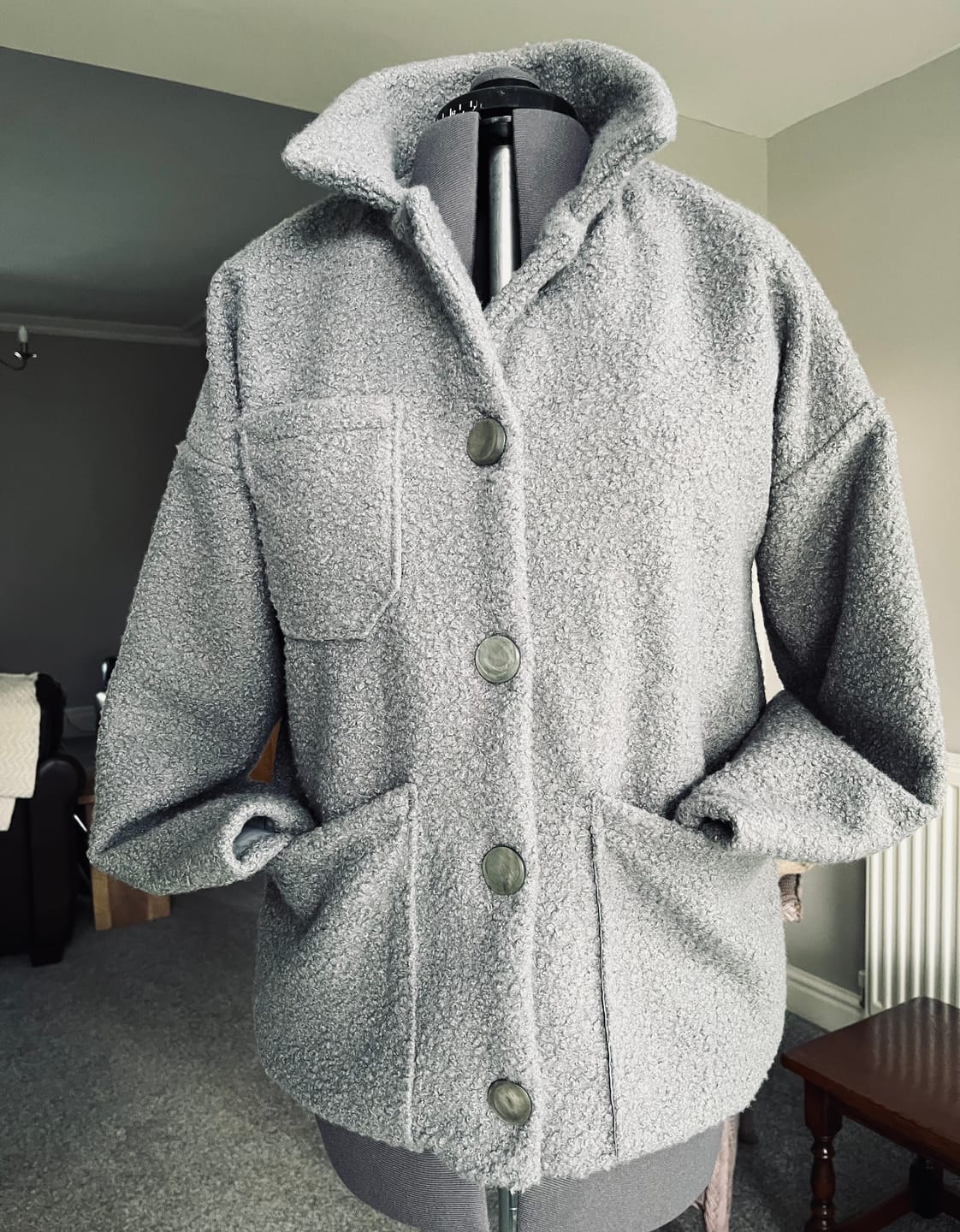 Customer photo review of Plain Boucle Fabric