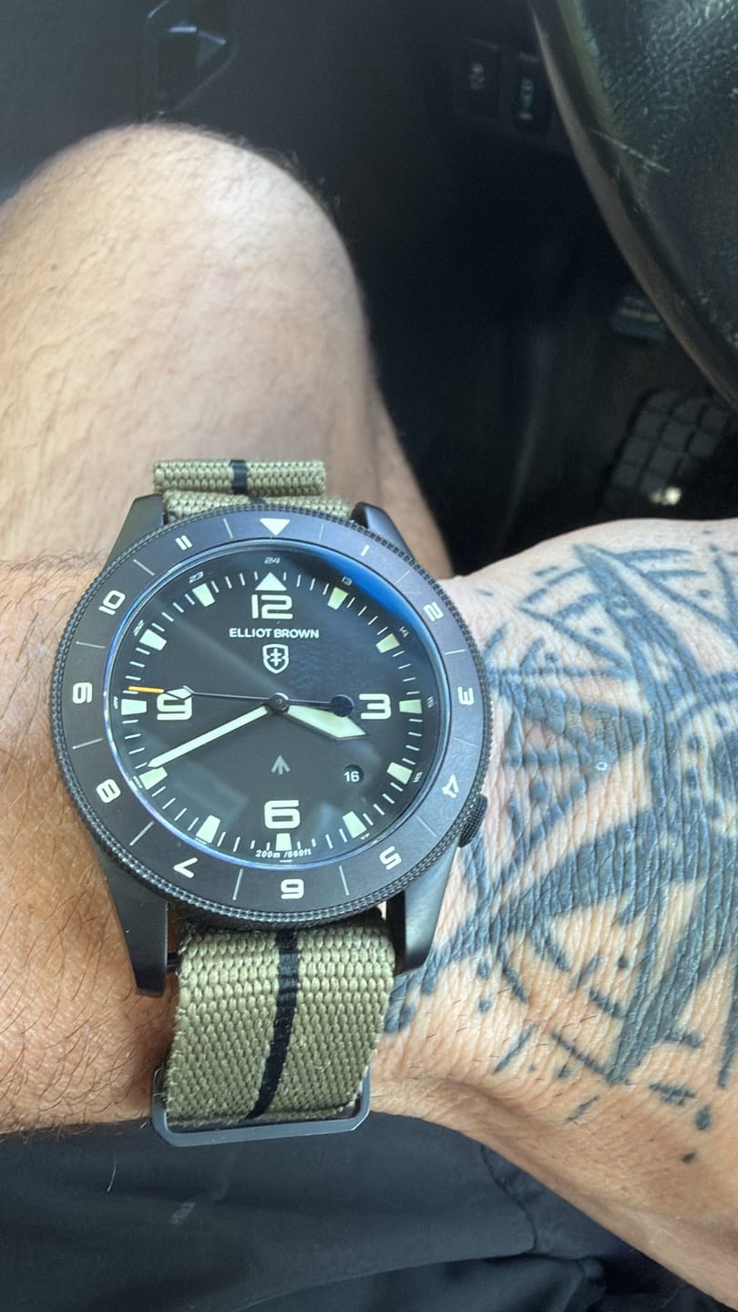 Customer photo review of Five Eye Nylon Watch Strap - PVD/Black