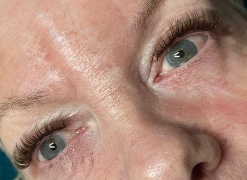 Customer photo review of Dark Brown Easy Fan Russian Volume Cashmere Lashes (16 lines)