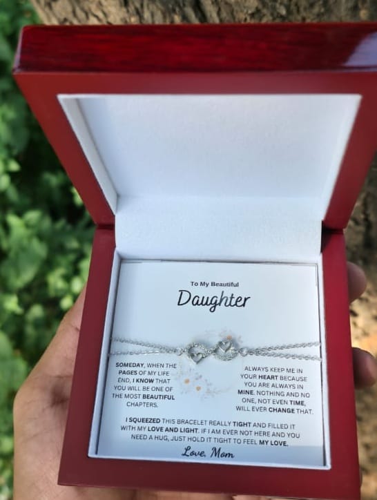 Customer photo review of To Beautiful Daughter – Infinity Love Bracelet From Mom
