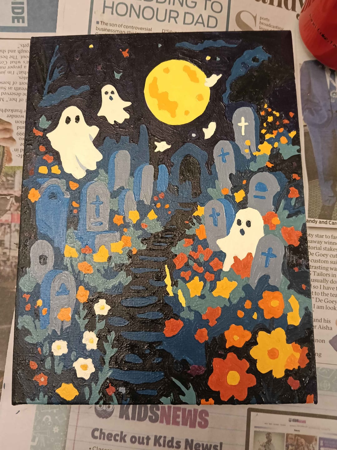 Customer photo review of 6 Mini Paintings - Spooky Halloween Set