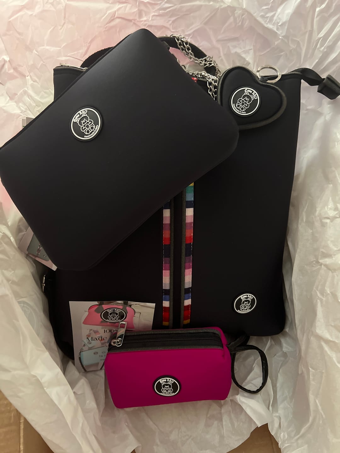 Customer photo review of Pochette catena in acciaio
