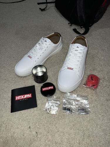 Customer photo review of HTXJPN Gunma White Sneakers