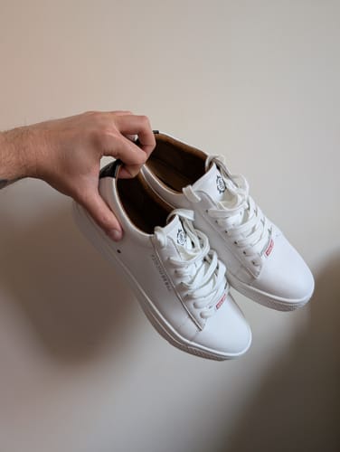 Customer photo review of HTXJPN Gunma White Sneakers