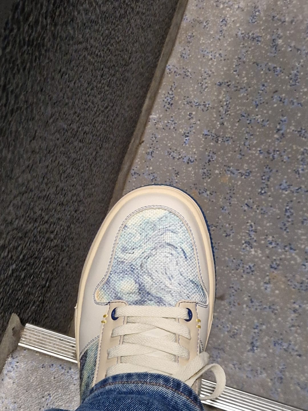 Customer photo review of Van Gogh Starry Night inspired sneakers