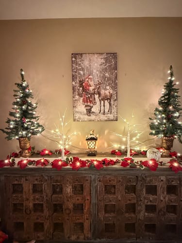 Customer photo review of Vintage Woodland Santa Christmas Wall Art II