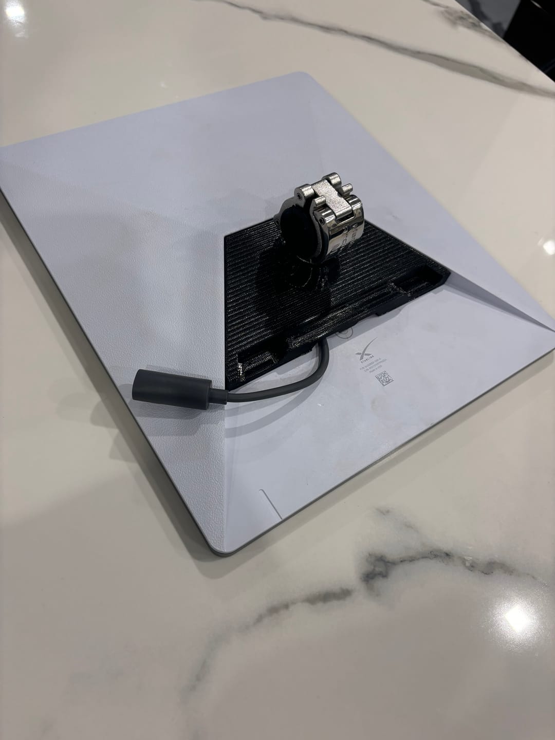 Customer photo review of Starlink Mini Mount - Rail Clamp