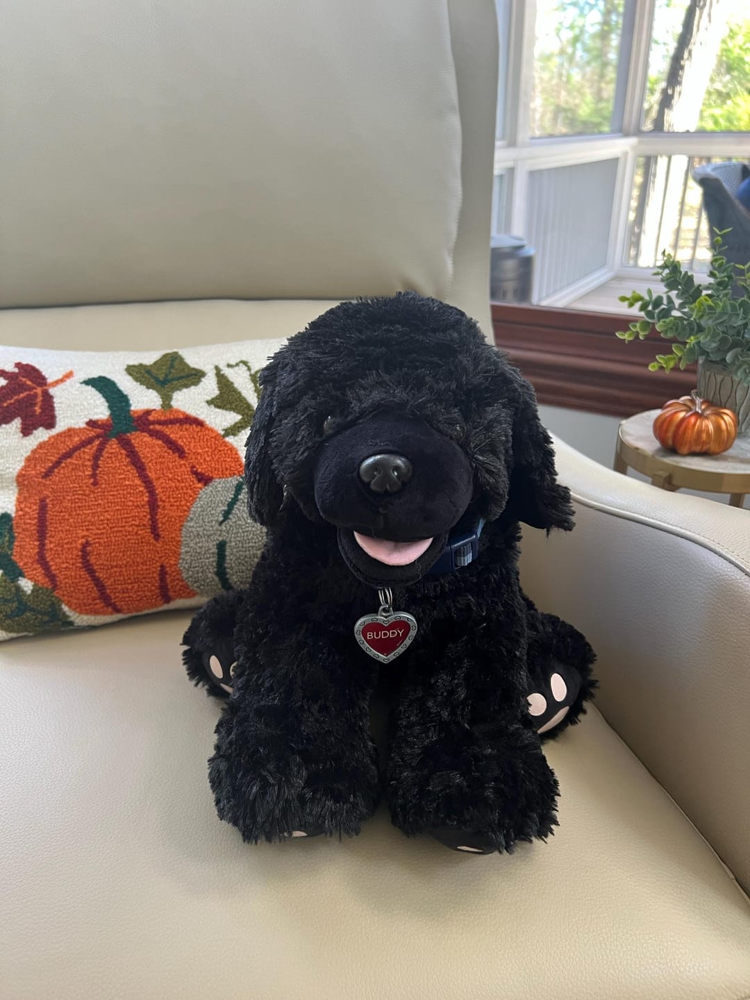 Customer photo review of WEIGHTED BLACK LABRADOR Stuffed Animal, 16" Plushie, Sensory Comfort Toy, Anxiety Calming Plushie, Emotional Support Pet, Cuddly, Gift
