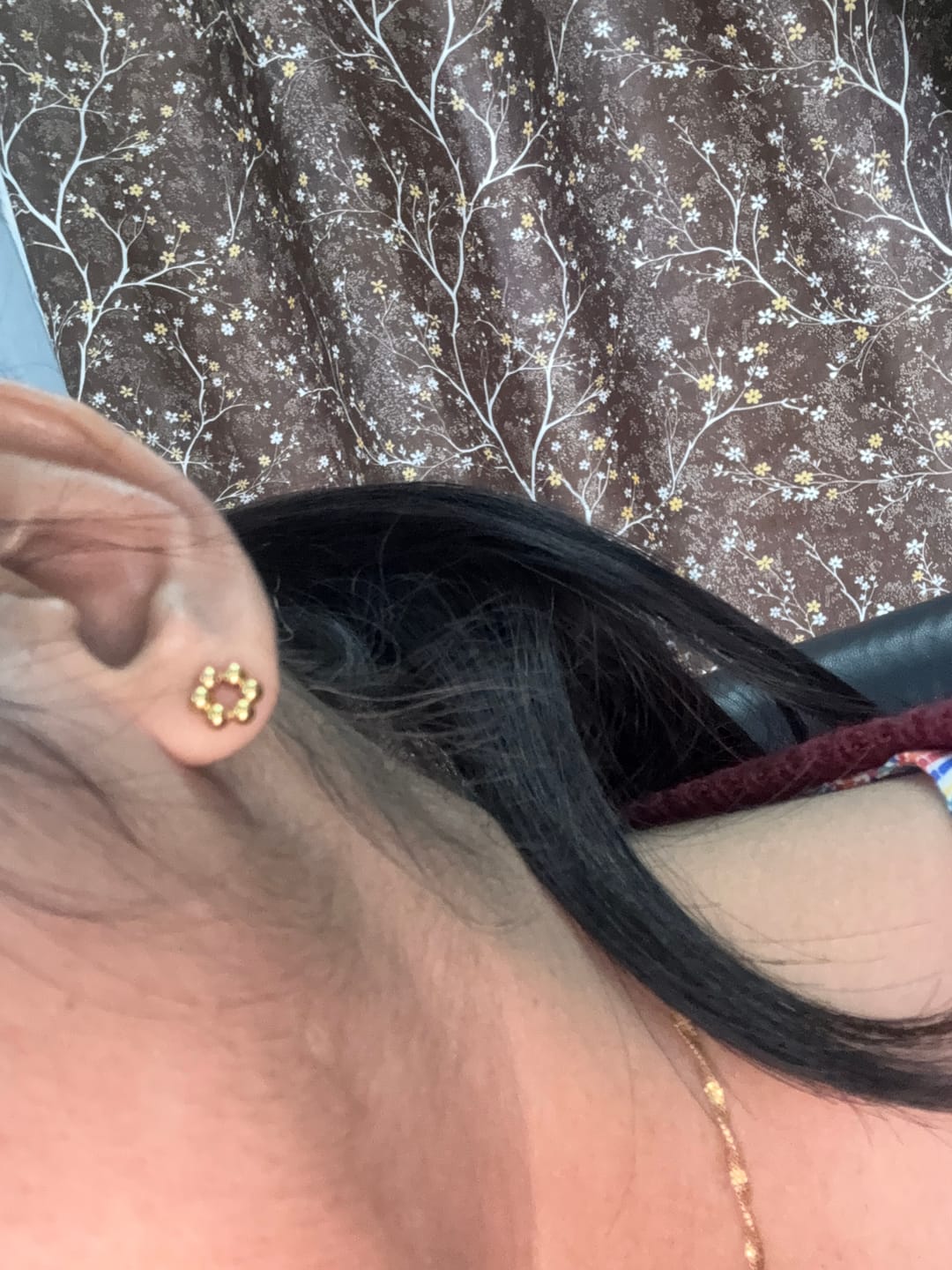 Customer photo review of Classic Chic Stud Earrings