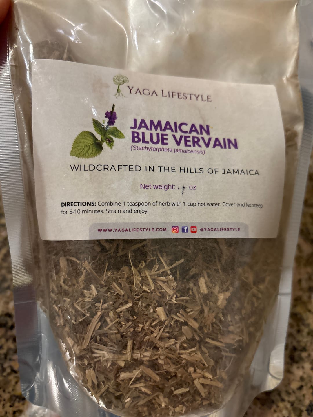 Customer photo review of Jamaican Blue Vervain (Wildcrafted)