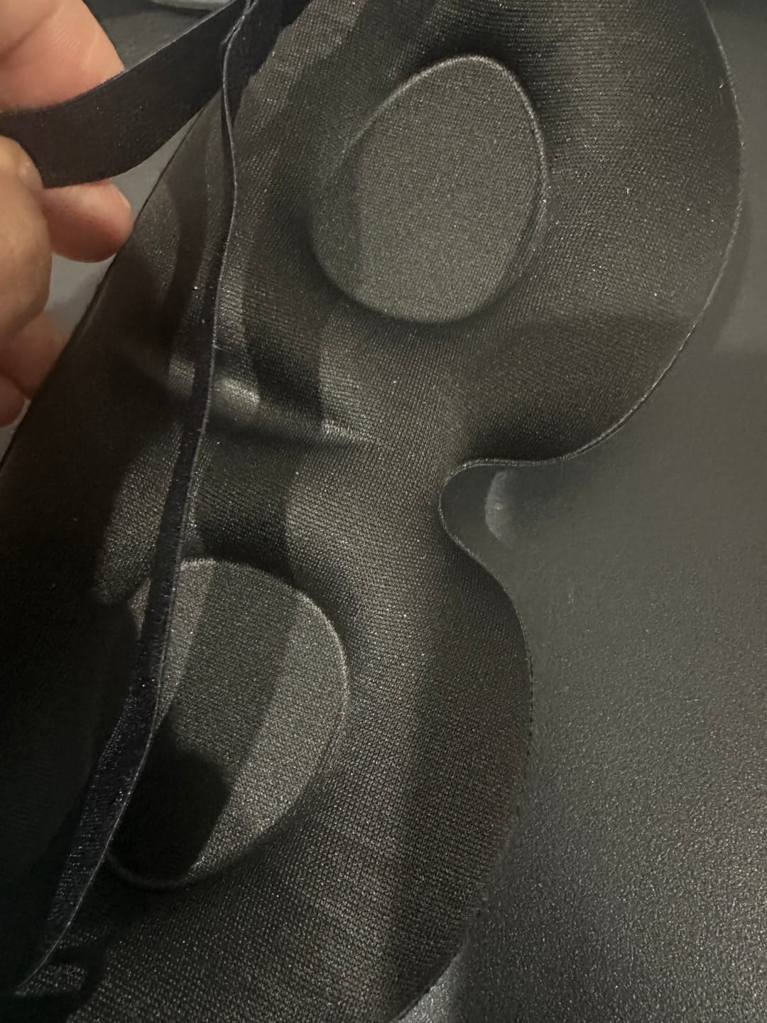 Customer photo review of 3D Contoured Eyelash Extension Blackout Protection Sleep Eye Mask