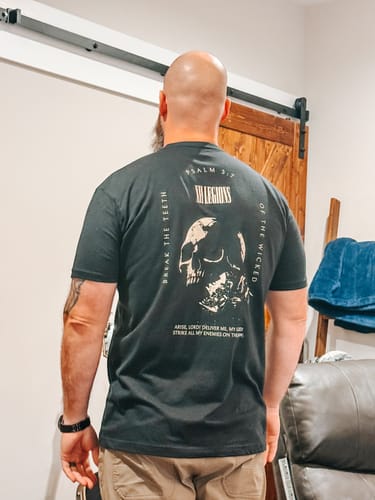 Customer photo review of PSALM 3:7 T-shirt