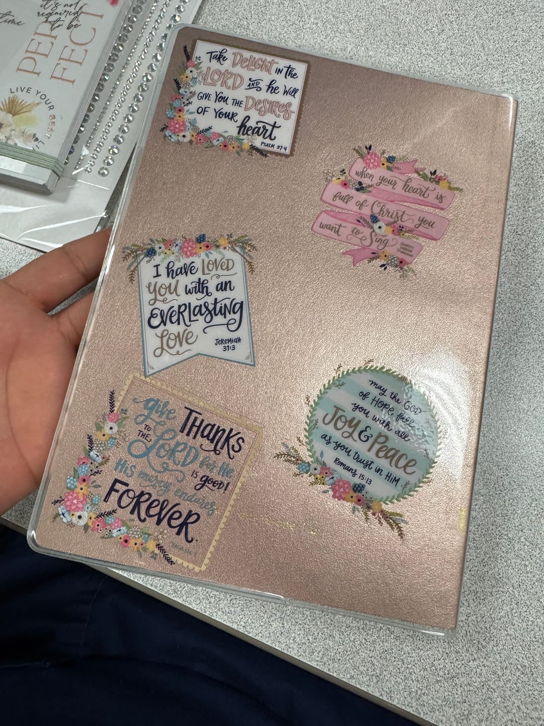 Customer photo review of Vinyl Clear Cover | Weekly Planner | All-in-One | 576