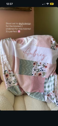Customer photo review of Create - Stats Name Blanket