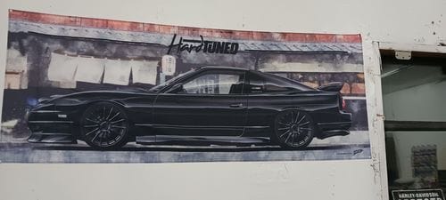 Customer photo review of Nissan 180SX Garage Flag