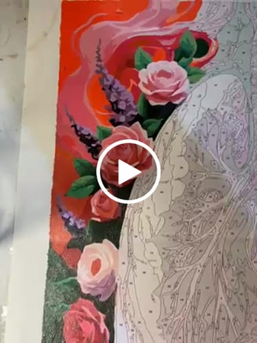 Customer video review of Floral Lungs Anatomy - Paint by Numbers Kit
